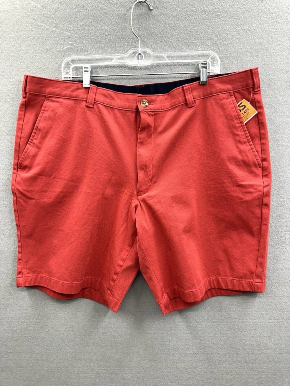 Club Room Chino Shorts Men 40W Red 9 Inseam Flat Front 4-Way Stretch Summer Golf